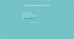 Desktop Screenshot of hyamsbeachcafe.com.au