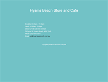 Tablet Screenshot of hyamsbeachcafe.com.au